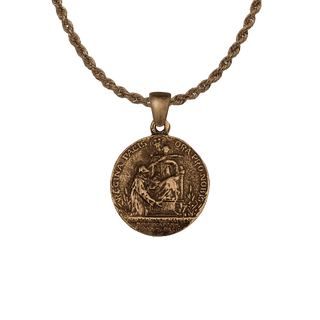 Vintage Bronze Regina Pacis and Pax Christi Medal
