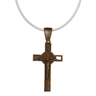 Vintage Bronze St. Benedict Crucifix with Jubilee Medal