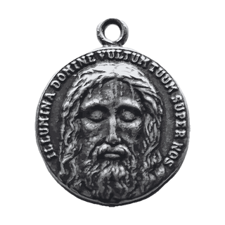 Vintage Sterling Silver Holy Face of Jesus Medal, Two-Sided