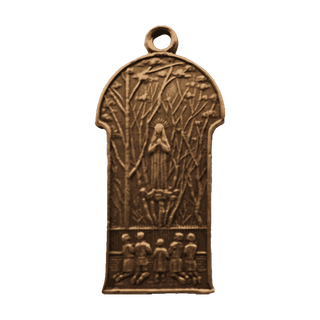 Vintage Bronze Our Lady of Beauraing Medal