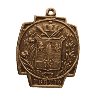Vintage Bronze Compañia de Santa Teresa School Prize Medal