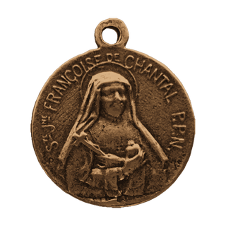 Vintage Bronze St. Francis de Sales and St. Jane de Chantal — reverse