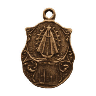 Vintage Bronze Our Lady of Lujan Medal, Argentina