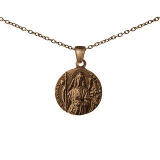 Vintage Bronze St. Raphael and St. John of God Medal