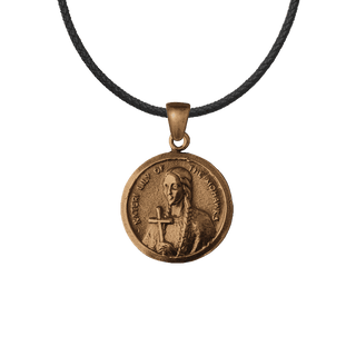 Vintage Bronze St. Kateri Tekakwitha Medal, Lily of the Mohawks