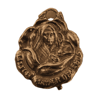 Vintage Bronze Little Flower and St. Pius X Medal
