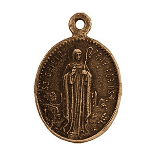 Vintage Bronze St. Brigid and St. Patrick Medal
