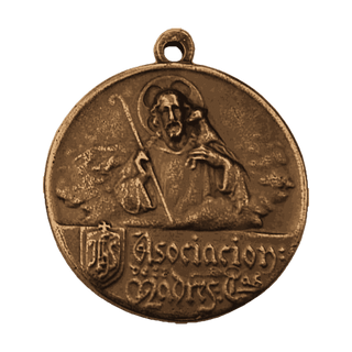 Vintage Bronze St. Monica Medal, Catholic Mothers' Association — reverse