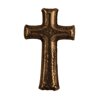 Vintage Bronze Tiny Textured Cross Bead