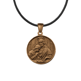 Vintage Bronze First Communion Medal, Christ and St. John