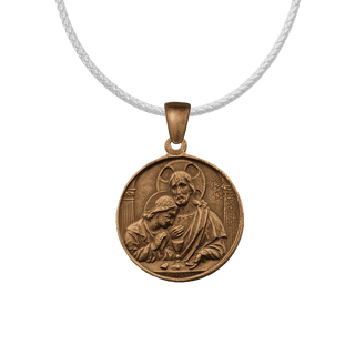 Vintage Bronze First Communion Medal, Christ and St. John