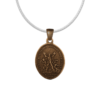 Vintage Bronze St. Andrew and Our Lady of the Girdle Medal