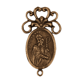 Vintage Bronze St. Patrick and St. Bridget Rosary Center