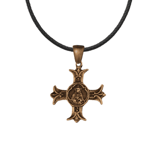 Vintage Bronze Sacred Heart Cross, Apostolat du Coeur de Jesus