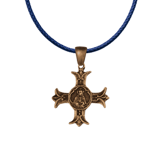 Vintage Bronze Sacred Heart Cross, Apostolat du Coeur de Jesus