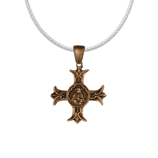 Vintage Bronze Sacred Heart Cross, Apostolat du Coeur de Jesus