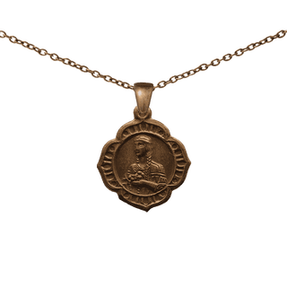 Vintage Bronze St. Kateri Tekakwitha Medal, Lily of the Mohawks