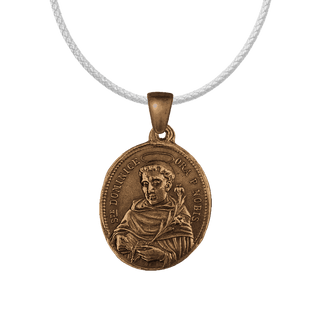 Vintage Bronze St. Dominic and Queen of the Holy Rosary Medal