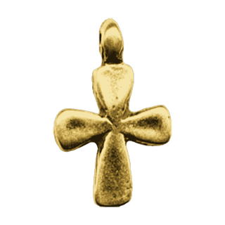 Vintage Yellow Bronze Small African Cross