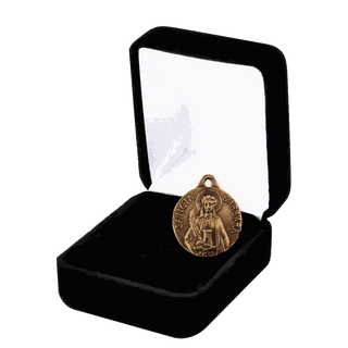 Vintage Bronze St. Barbara Medal with Artillery Reverse