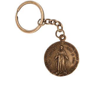 Vintage Bronze Miraculous Medal, Portuguese Inscription