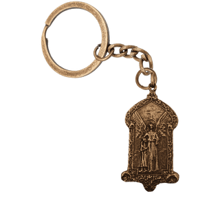 Vintage Bronze Guardian Angel and Child Medal