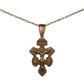 Vintage Bronze Pardon Crucifix, Behold This Heart