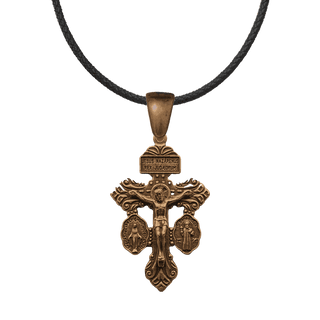 Vintage Bronze Pardon Crucifix, Behold This Heart