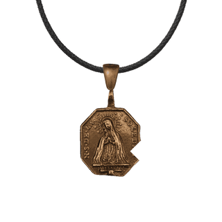 Vintage Bronze Our Lady of Solitude and St. Francis of Paola