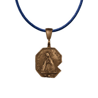 Vintage Bronze Our Lady of Solitude and St. Francis of Paola