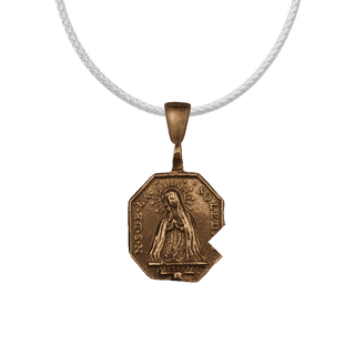 Vintage Bronze Our Lady of Solitude and St. Francis of Paola