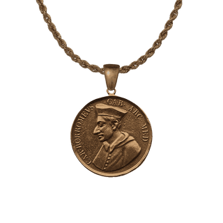 Vintage Bronze St. Charles Borromeo Medal, Humilitas Reverse
