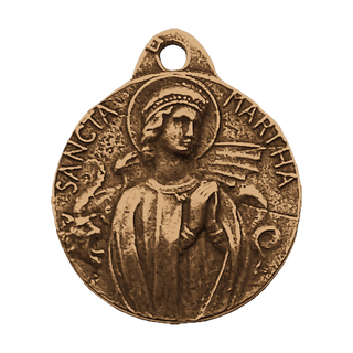 Vintage Bronze St. Martha and the Dragon Medal