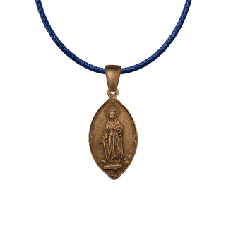 Vintage Bronze St. Dymphna Medal, Pray for Us