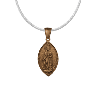 Vintage Bronze St. Dymphna Medal, Pray for Us