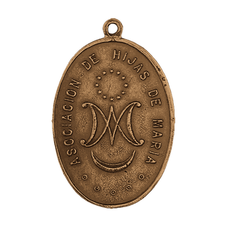 Vintage Bronze Assumption Medal, Daughters of Mary — reverse