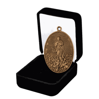 Vintage Bronze Assumption Medal, Daughters of Mary