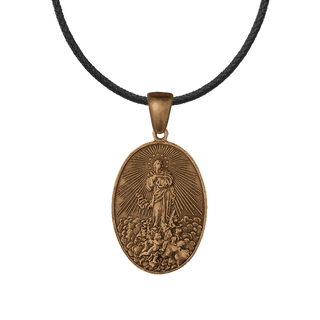 Vintage Bronze Assumption Medal, Daughters of Mary