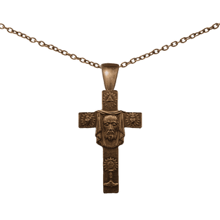 Vintage Bronze Adoration Réparatrice Holy Face Cross
