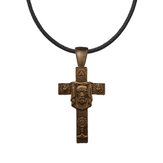 Vintage Bronze Adoration Réparatrice Holy Face Cross