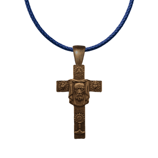 Vintage Bronze Adoration Réparatrice Holy Face Cross
