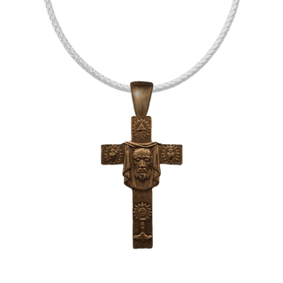 Vintage Bronze Adoration Réparatrice Holy Face Cross