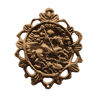 Vintage Bronze St. George and the Dragon Medal