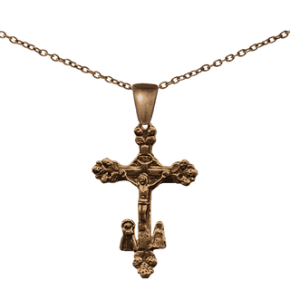 Vintage Bronze Latin American Folk Crucifix