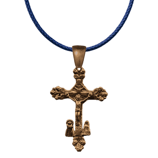 Vintage Bronze Latin American Folk Crucifix