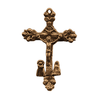 Vintage Bronze Latin American Folk Crucifix