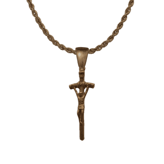 Vintage Bronze Rustic Timber Crucifix