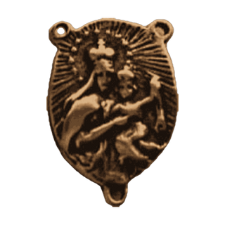 Vintage Bronze Our Lady of Mount Carmel Scapular Center