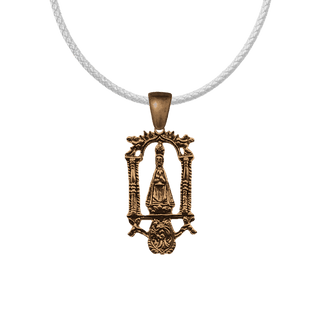 Vintage Bronze Spanish Shrine Madonna Medal