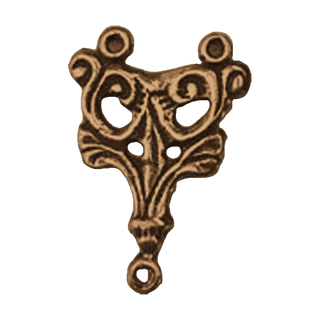 Vintage Bronze Scrollwork Rosary Center